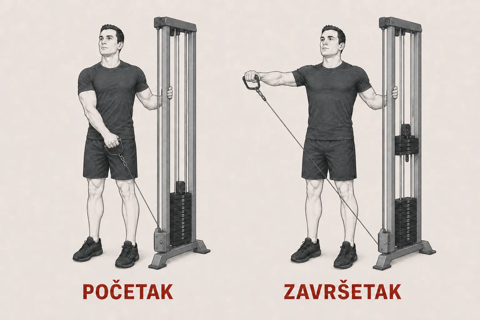 Bočno podizanje na sajli tutorial