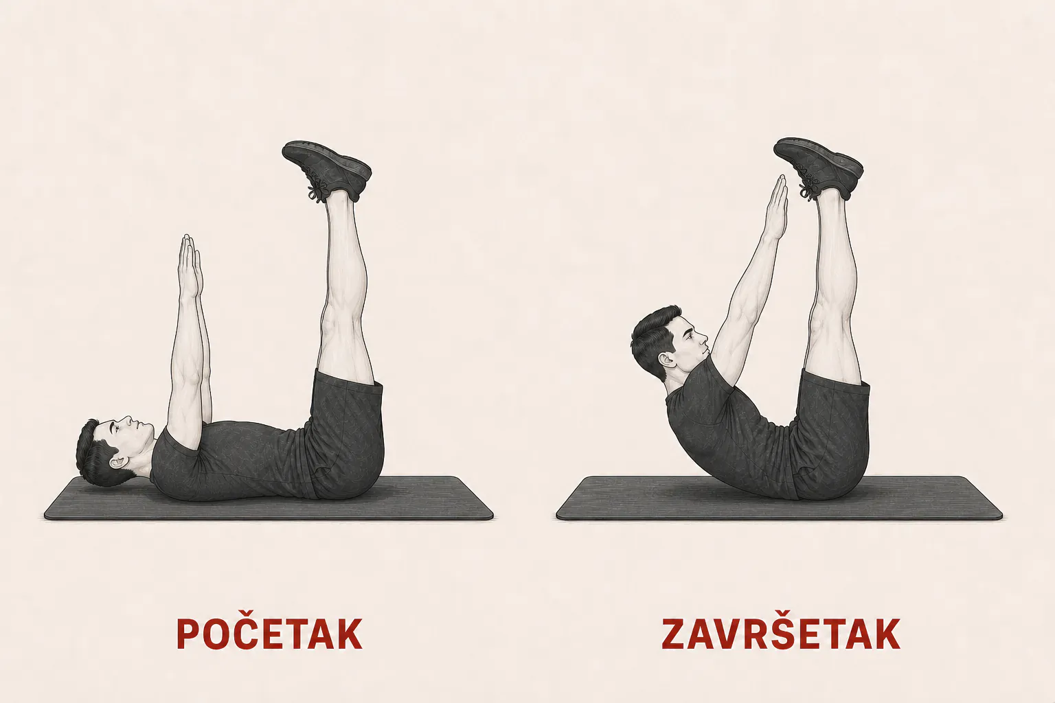 Dodirivanje prstiju opruženih nogu tutorial