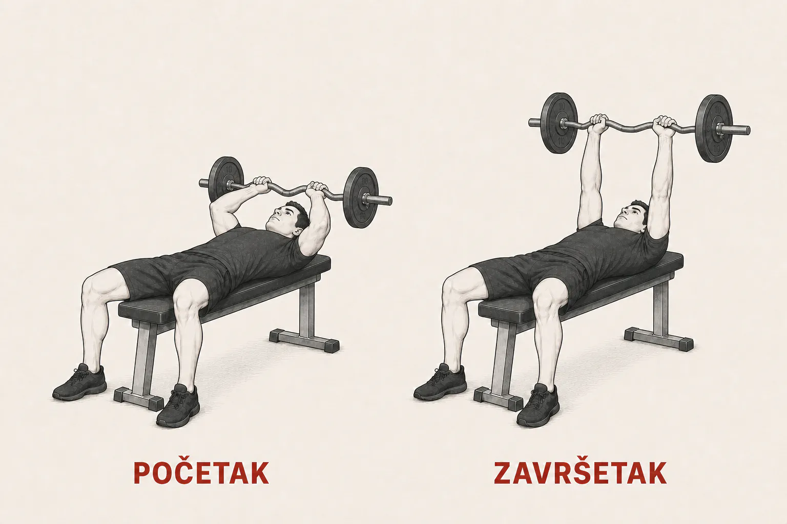 Francuski potisak ležeći tutorial