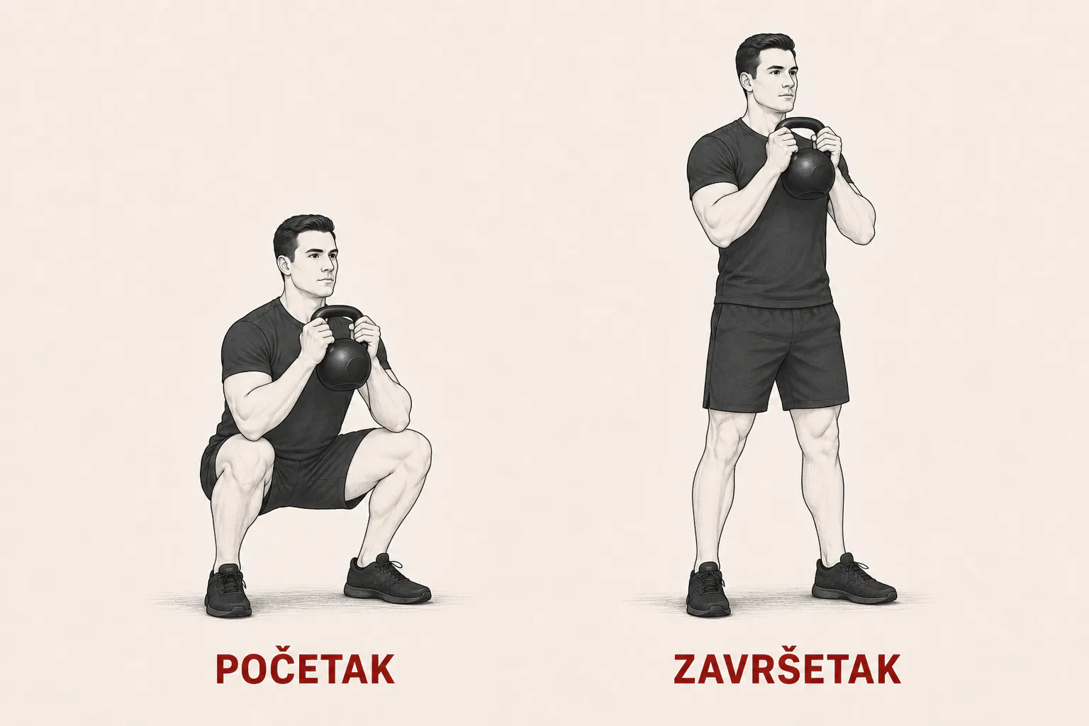 Goblet čučanj tutorial