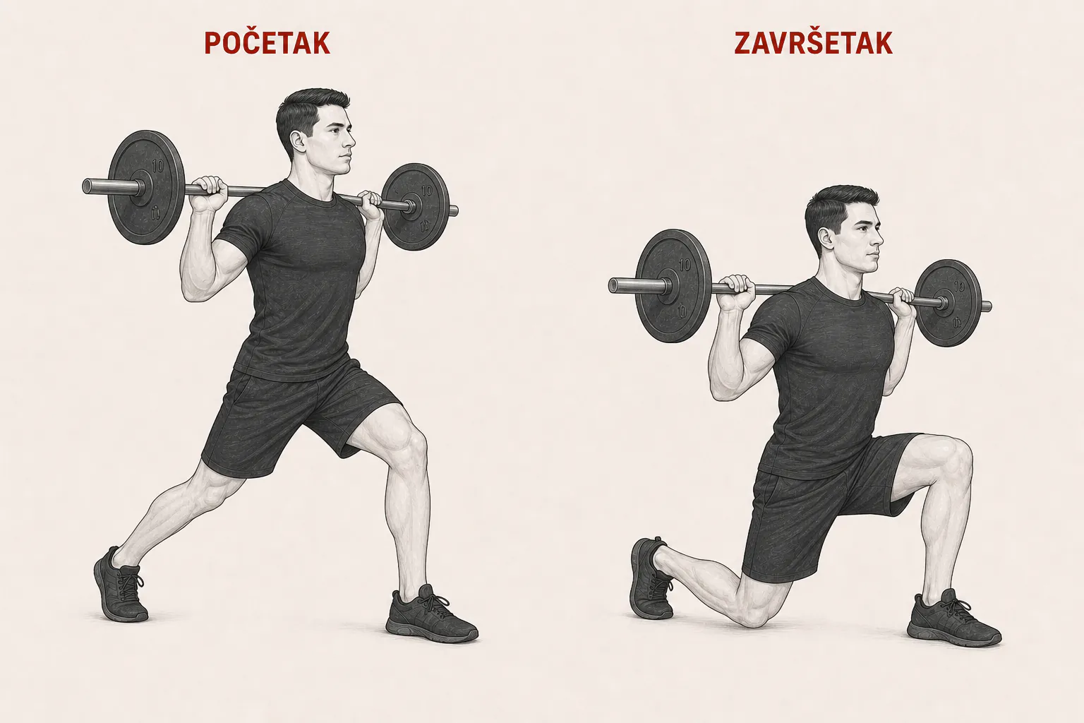 Iskorak sa šipkom tutorial
