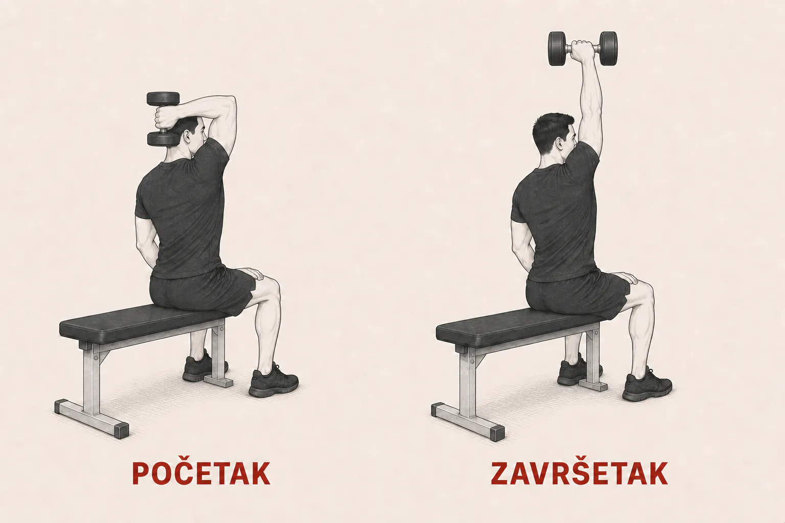 Jednoručno sedeće opružanje tutorial