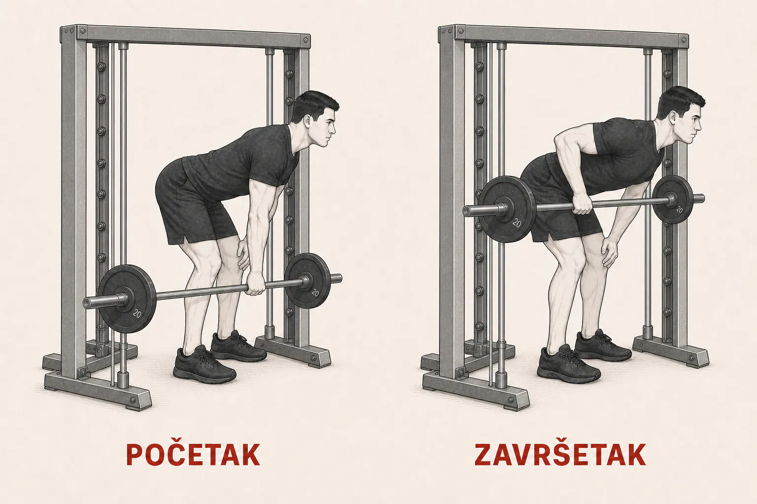 Jednoručno veslanje na Smith mašini tutorial