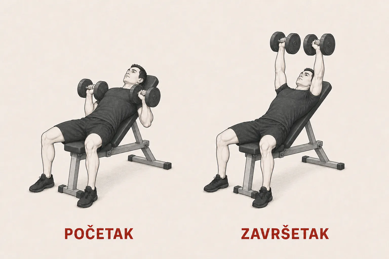 Kosi benč pres sa bučicama tutorial