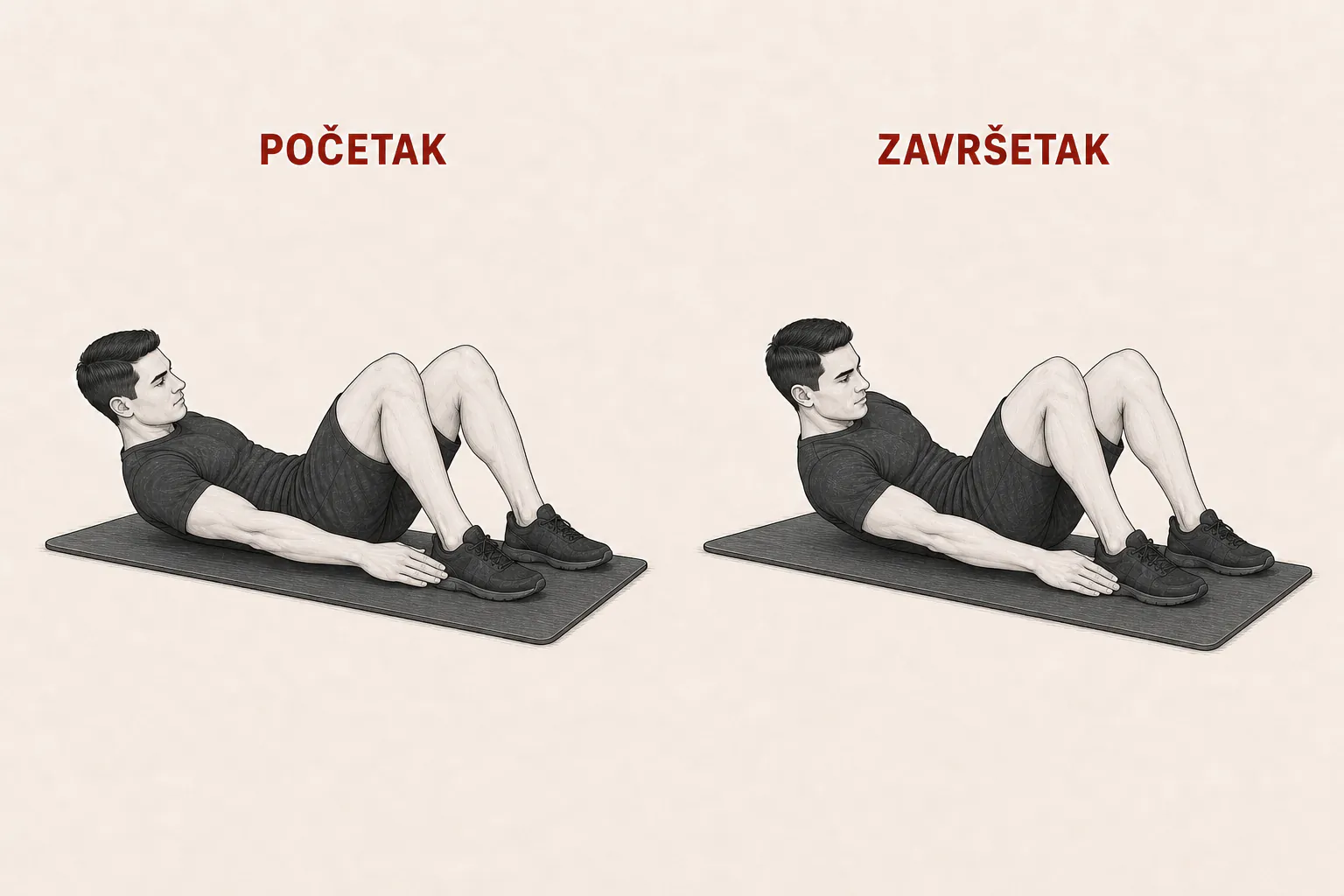 Naizmenično dodirivanje peta ležeći tutorial