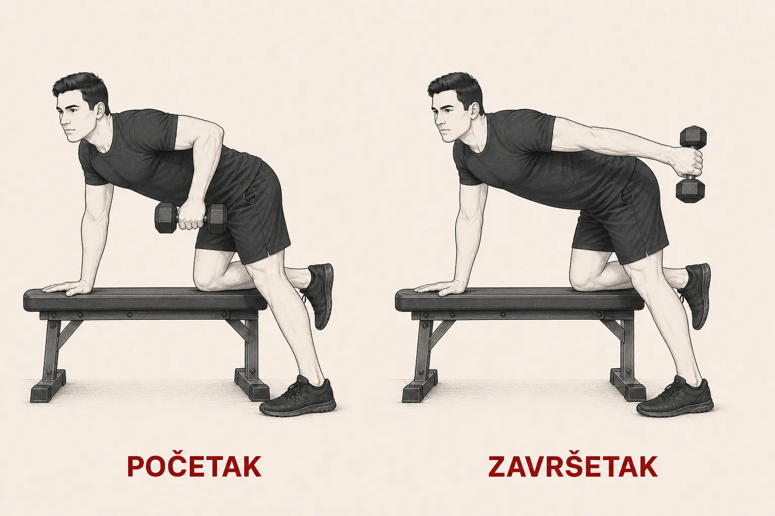 Opružanje bučice unazad tutorial