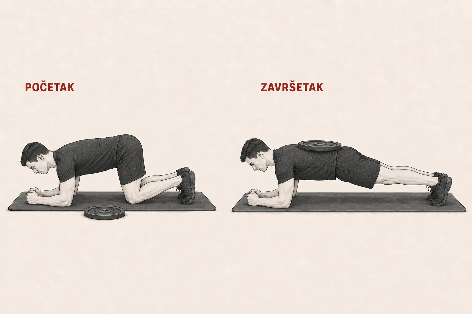 Plank sa opterećenjem tutorial