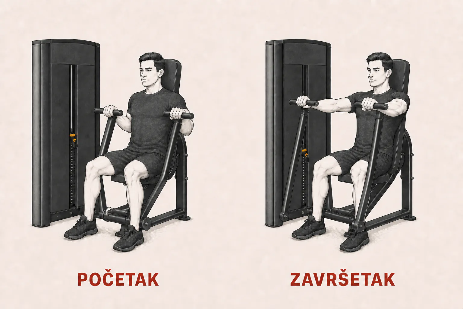 Potisak za grudi na spravi tutorial