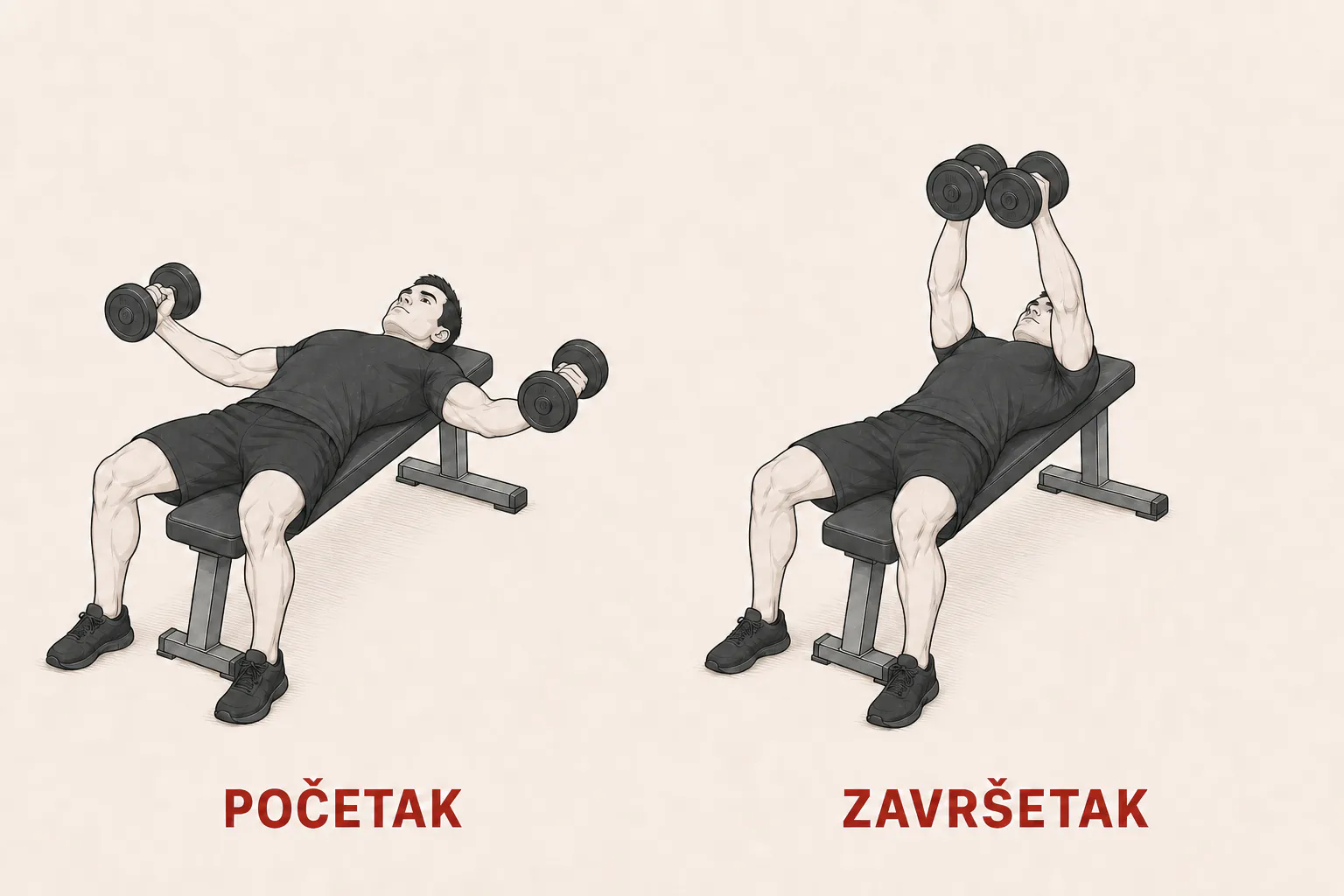 Razvlačenje bučicama tutorial