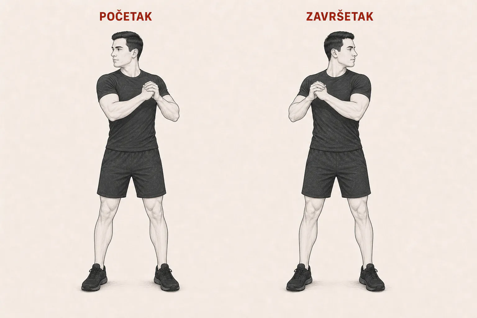 Rotacija trupa stojeći tutorial
