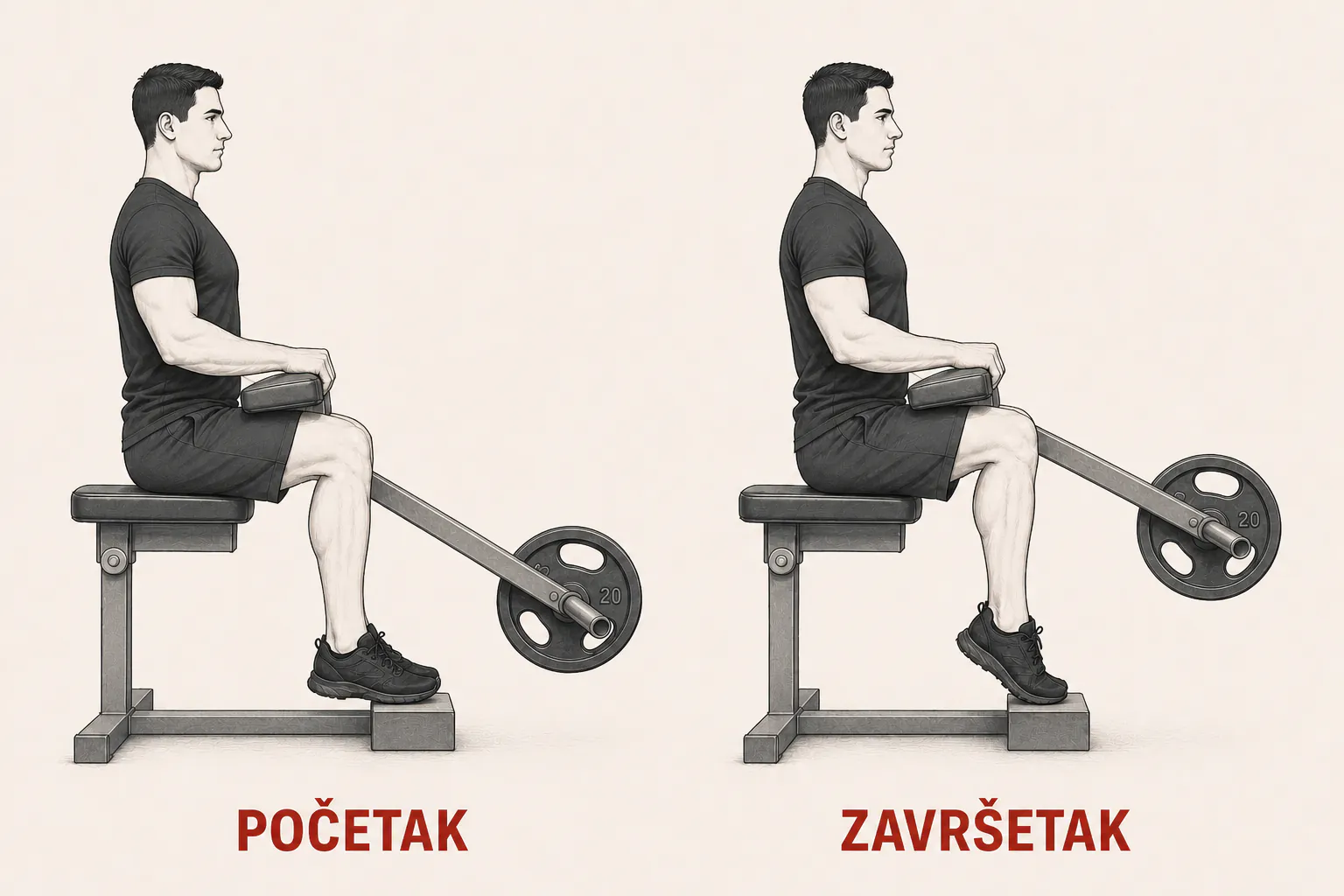 Sedeće podizanje na prste tutorial