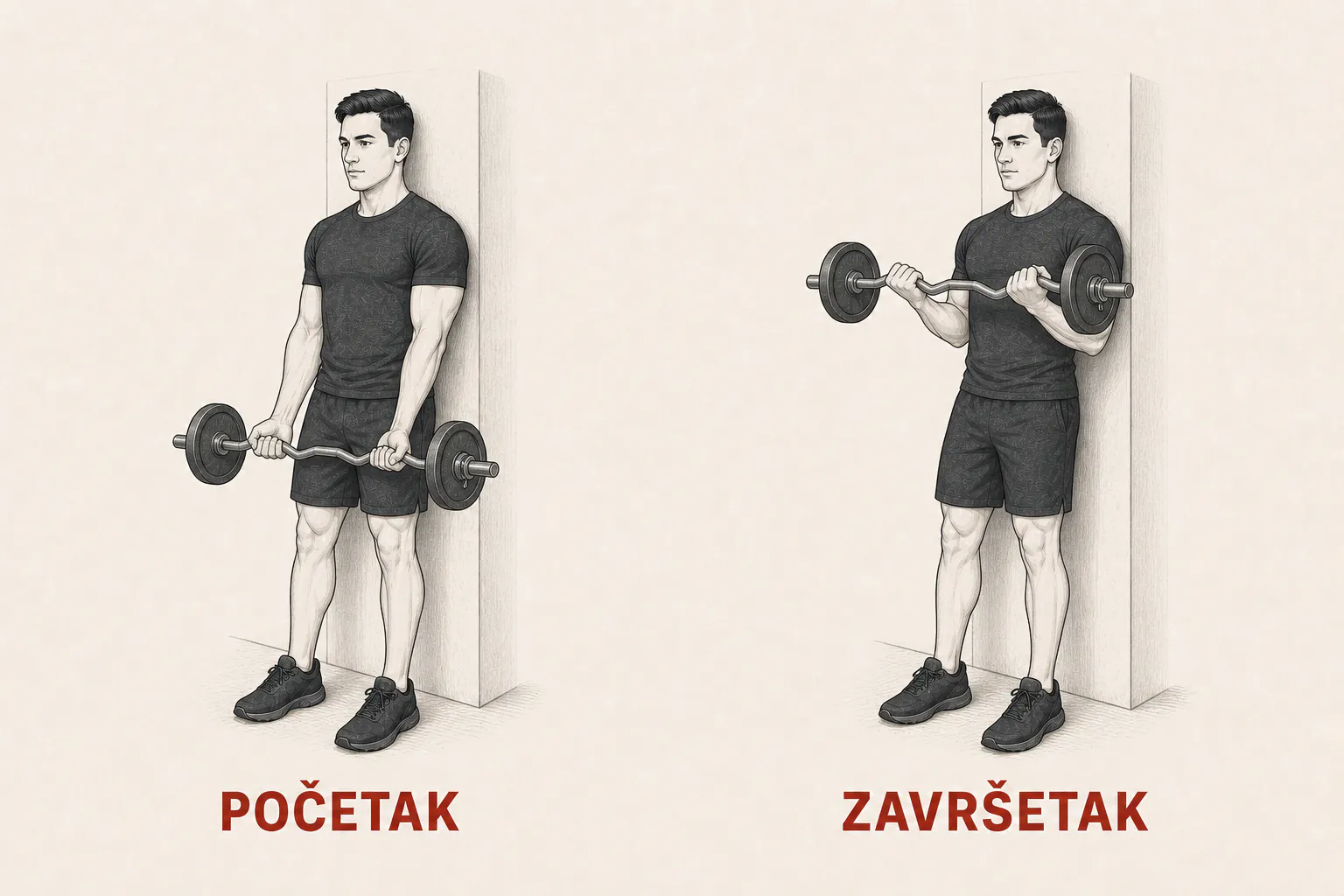 Strogi pregib EZ šipkom uz zid tutorial