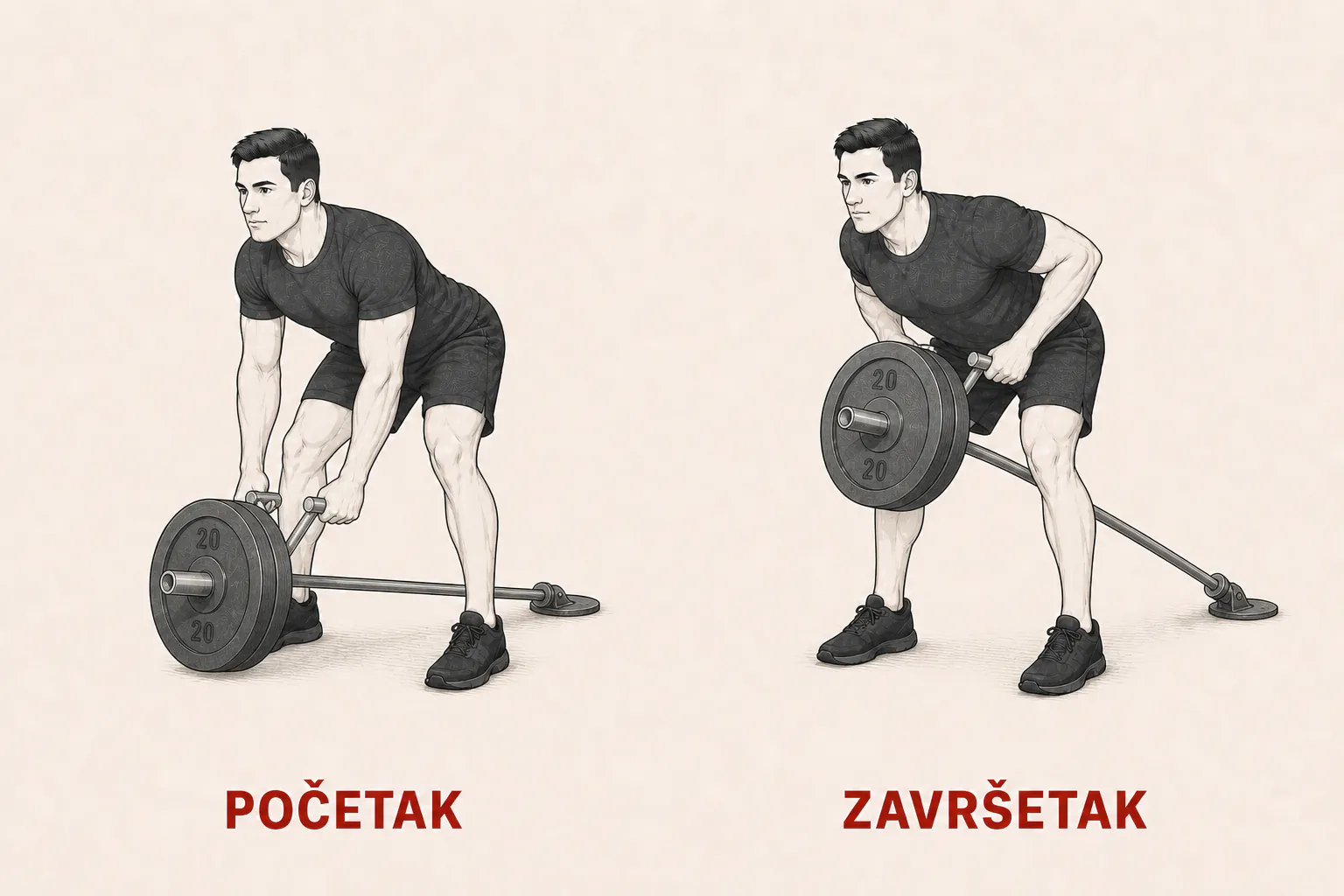 T-bar veslanje tutorial