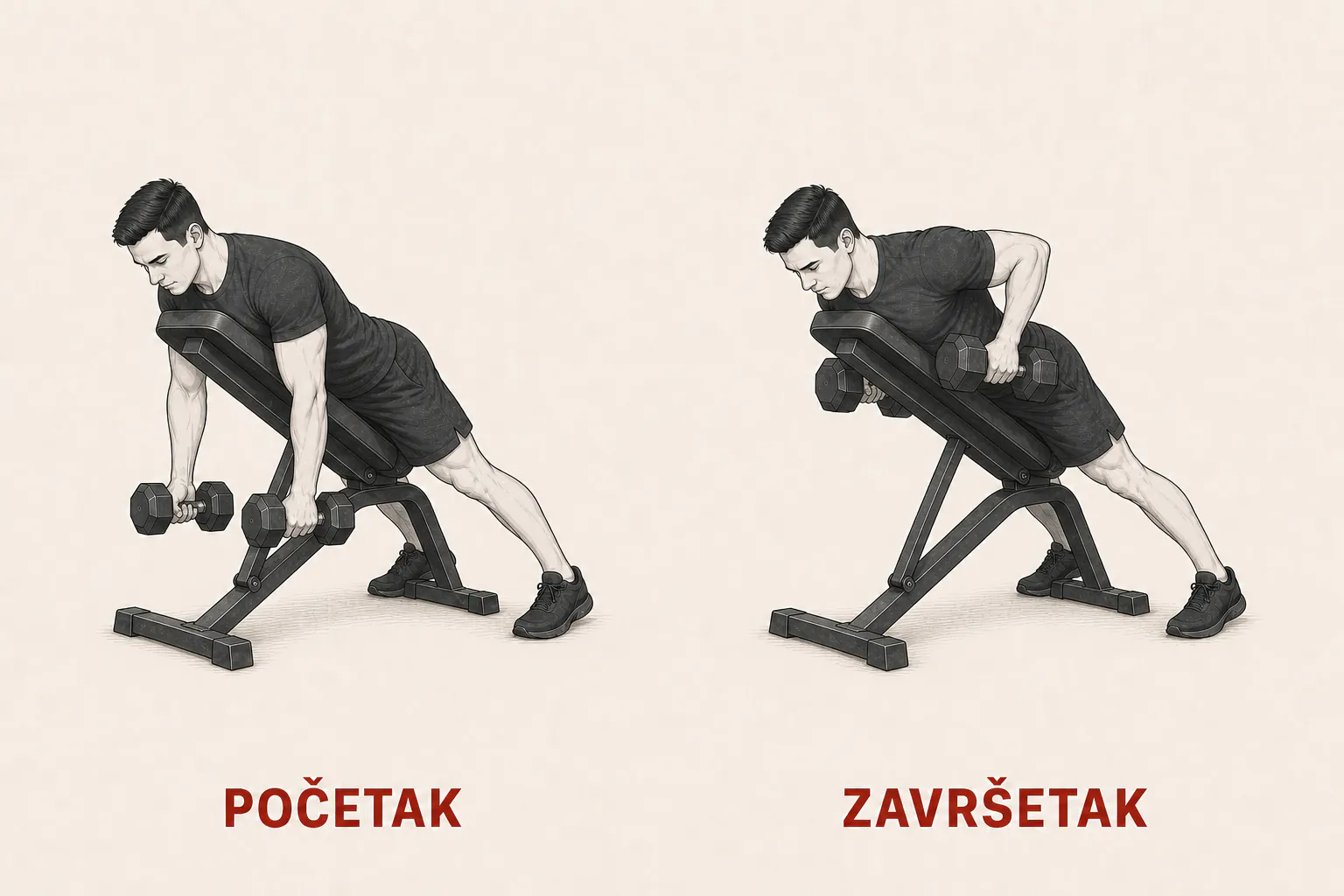 Veslanje sa osloncem za grudi tutorial