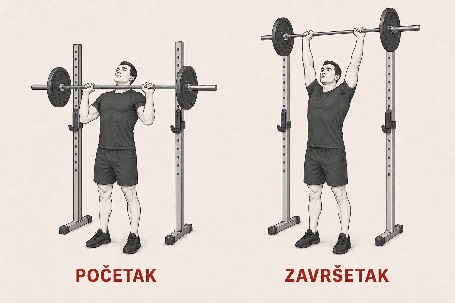 Vojnički potisak tutorial